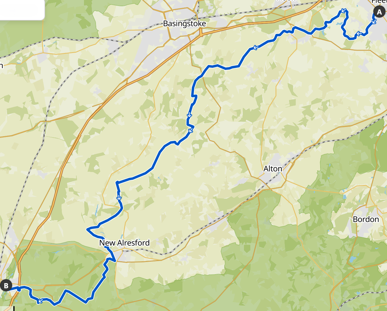 Map of route.