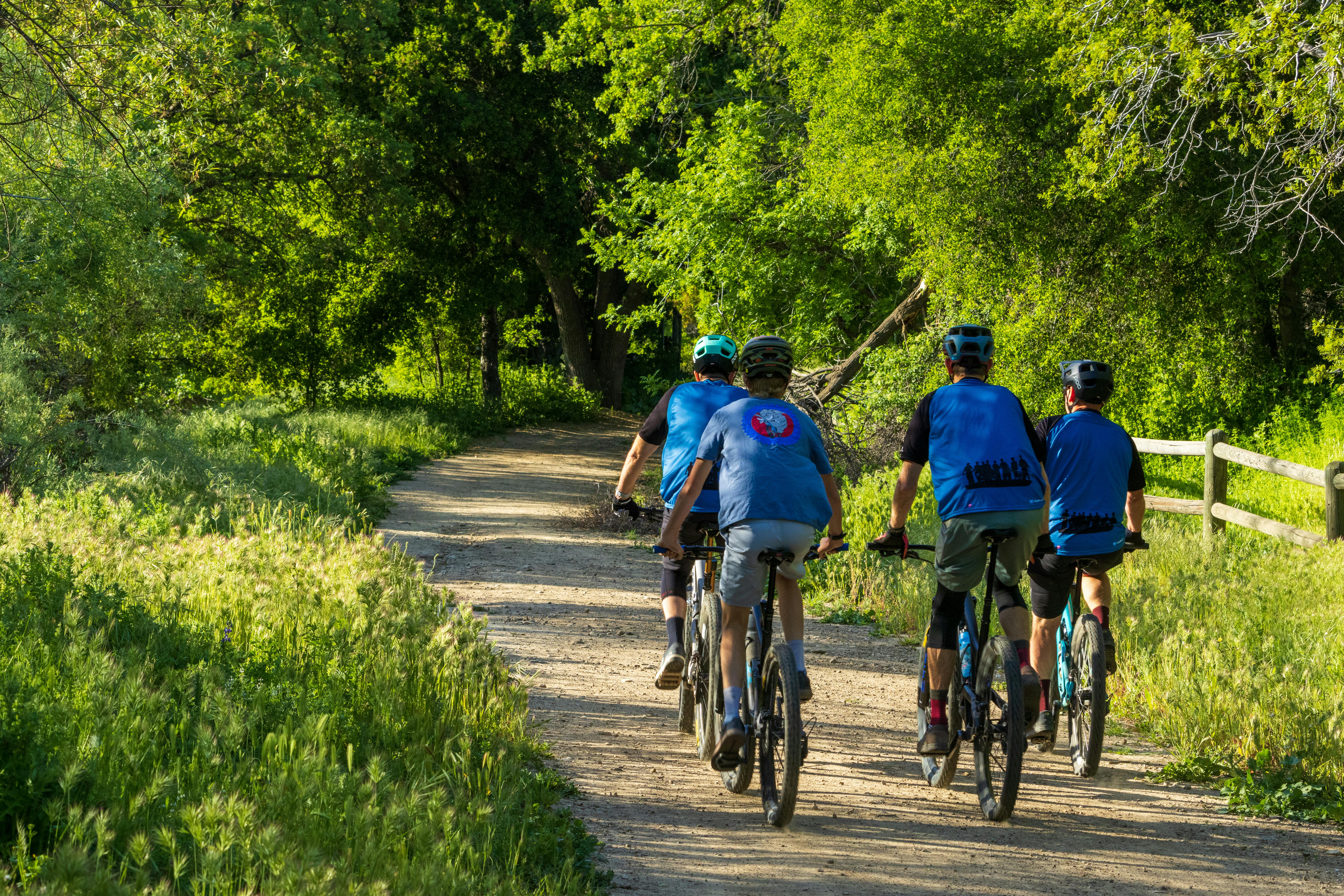 A few adventurous cyclists